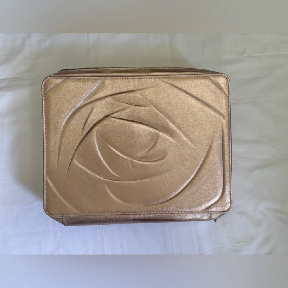 Lancôme Women’s Vegan Leather Cosmetic/Travel Carrying Case in Rose Gold Sz OS